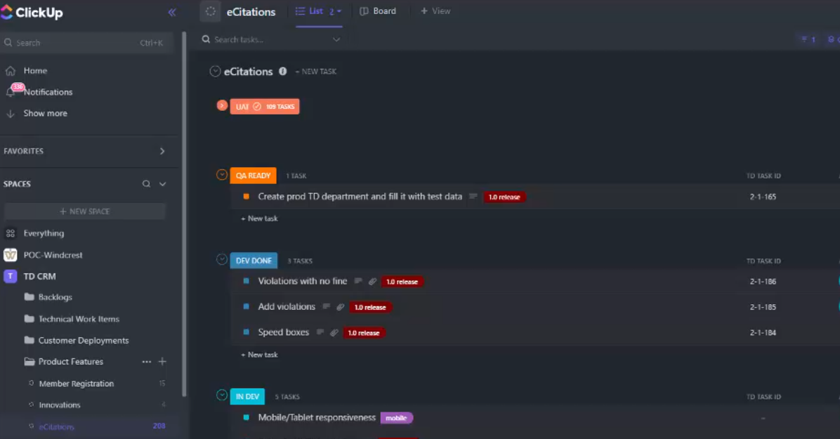 Clickup - Development Project Management